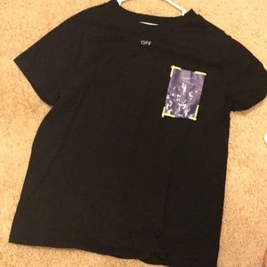 Off white black t shirt short sleeve